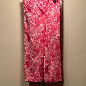 Talbots Vibrant Pink Floral Skirt